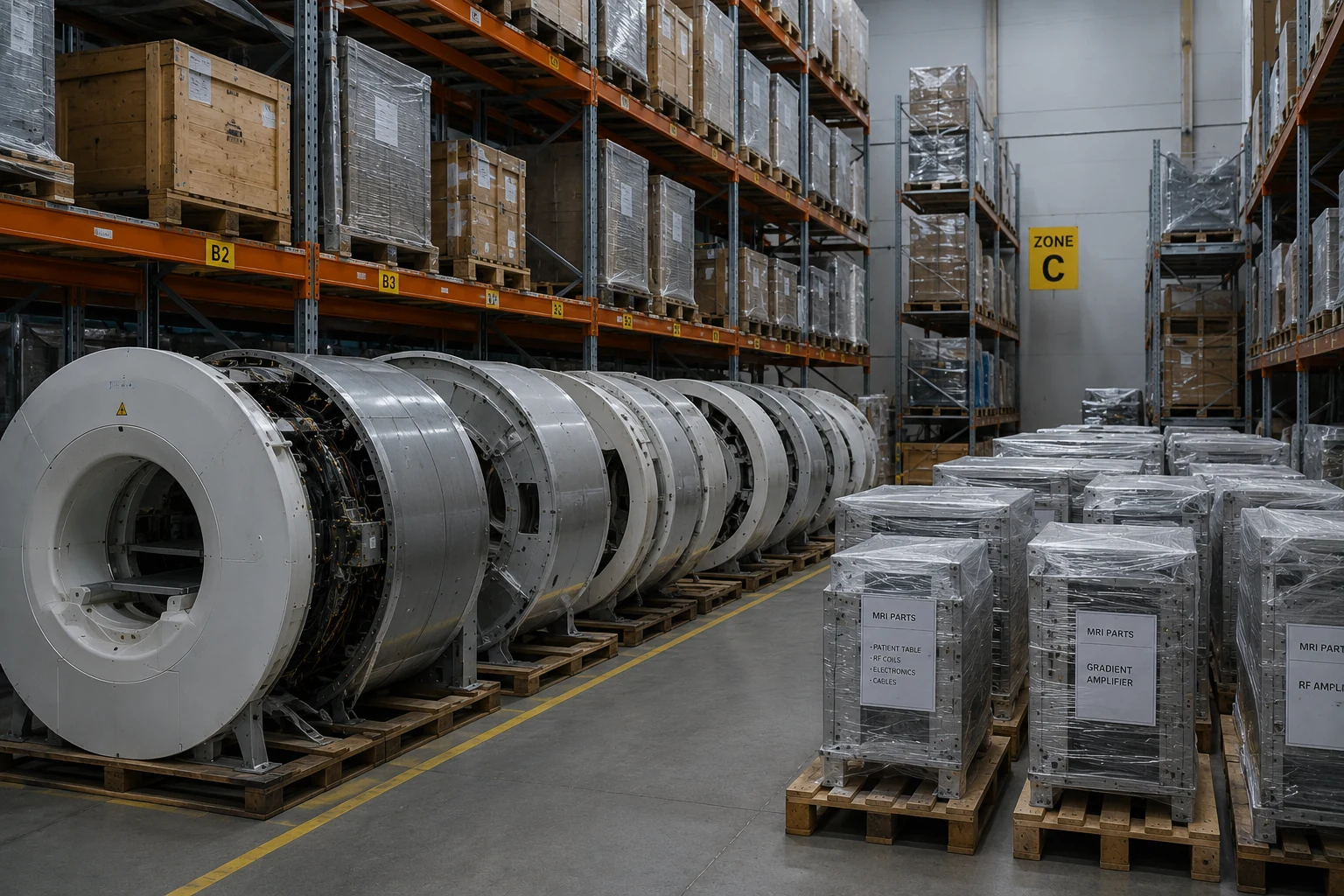 Professional warehouse storage for medical imaging equipment